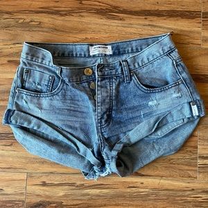 One Teaspoon Bandits Denim Shorts